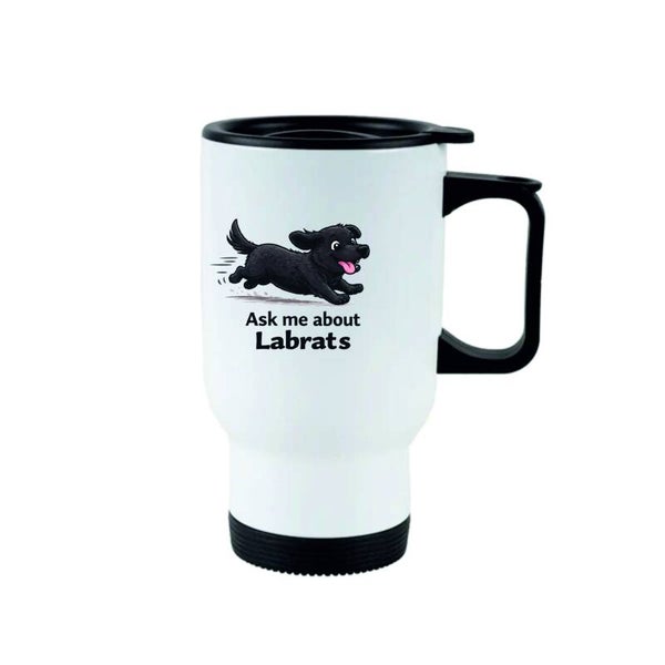 Cartoon Labrat Travel Mug