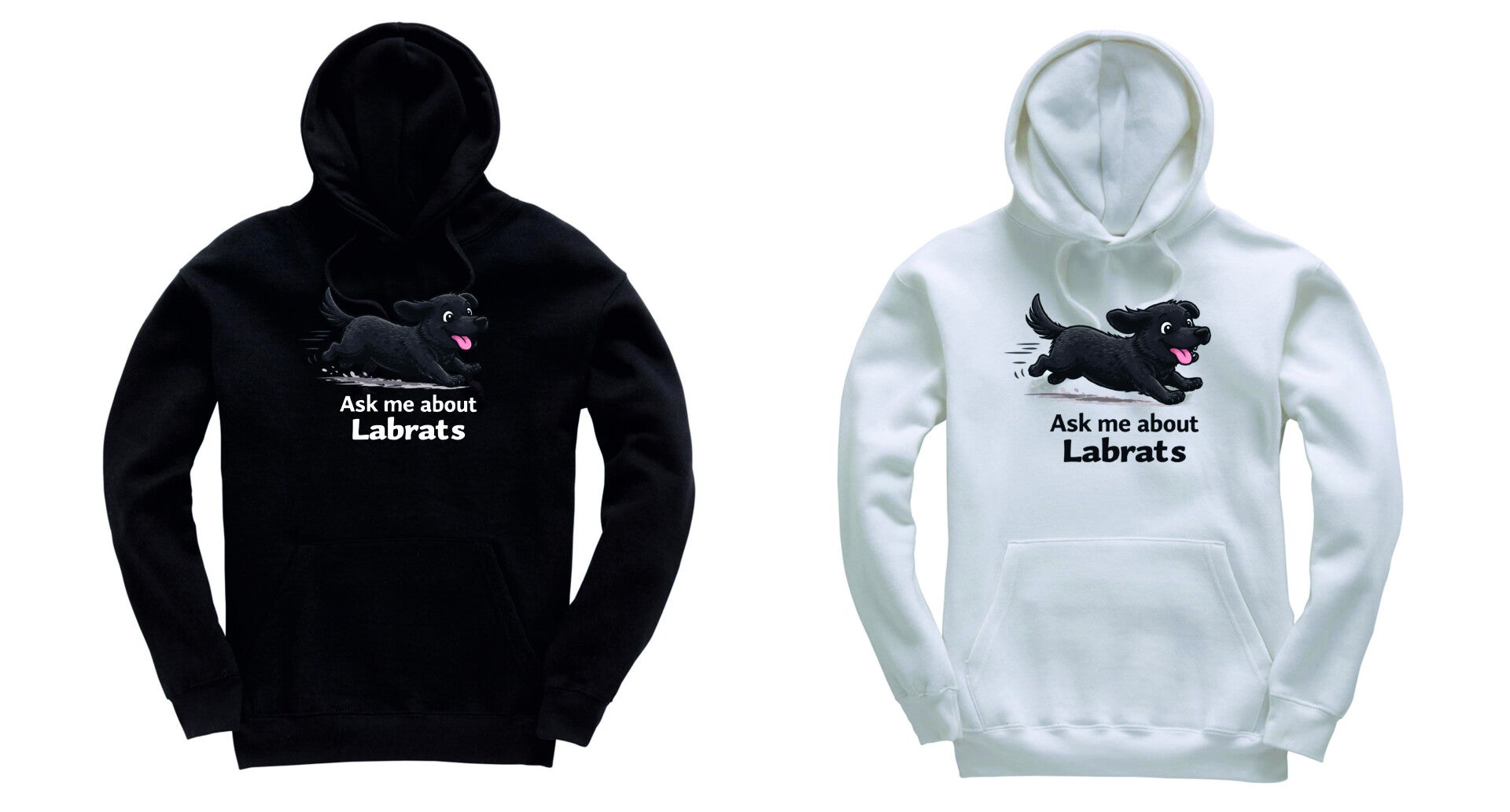 Cartoon Labrat Adult Hoodie