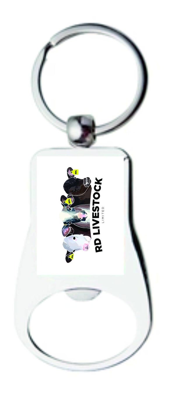 RD Livestock Limited bottle opener keyring