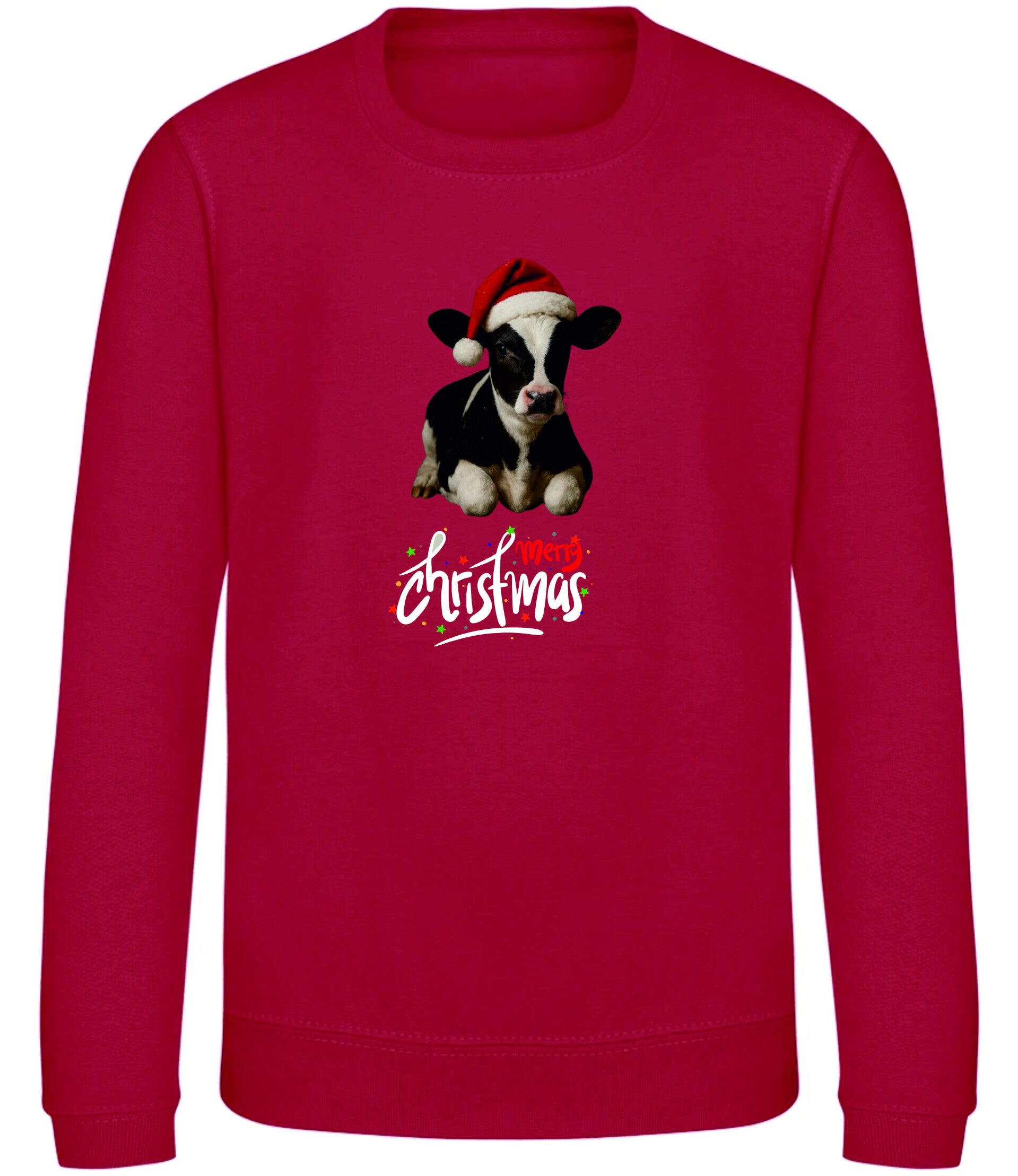 Christmas Cow Kids Sweatshirt