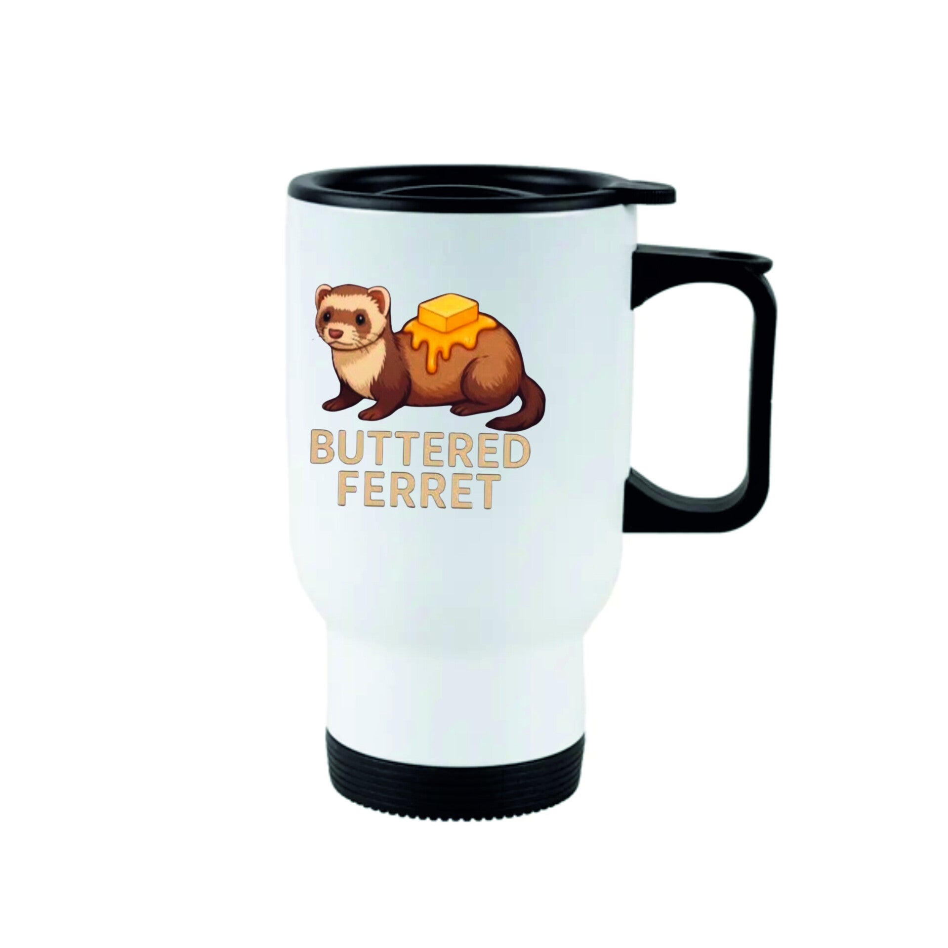 Buttered Ferret Travel Mug