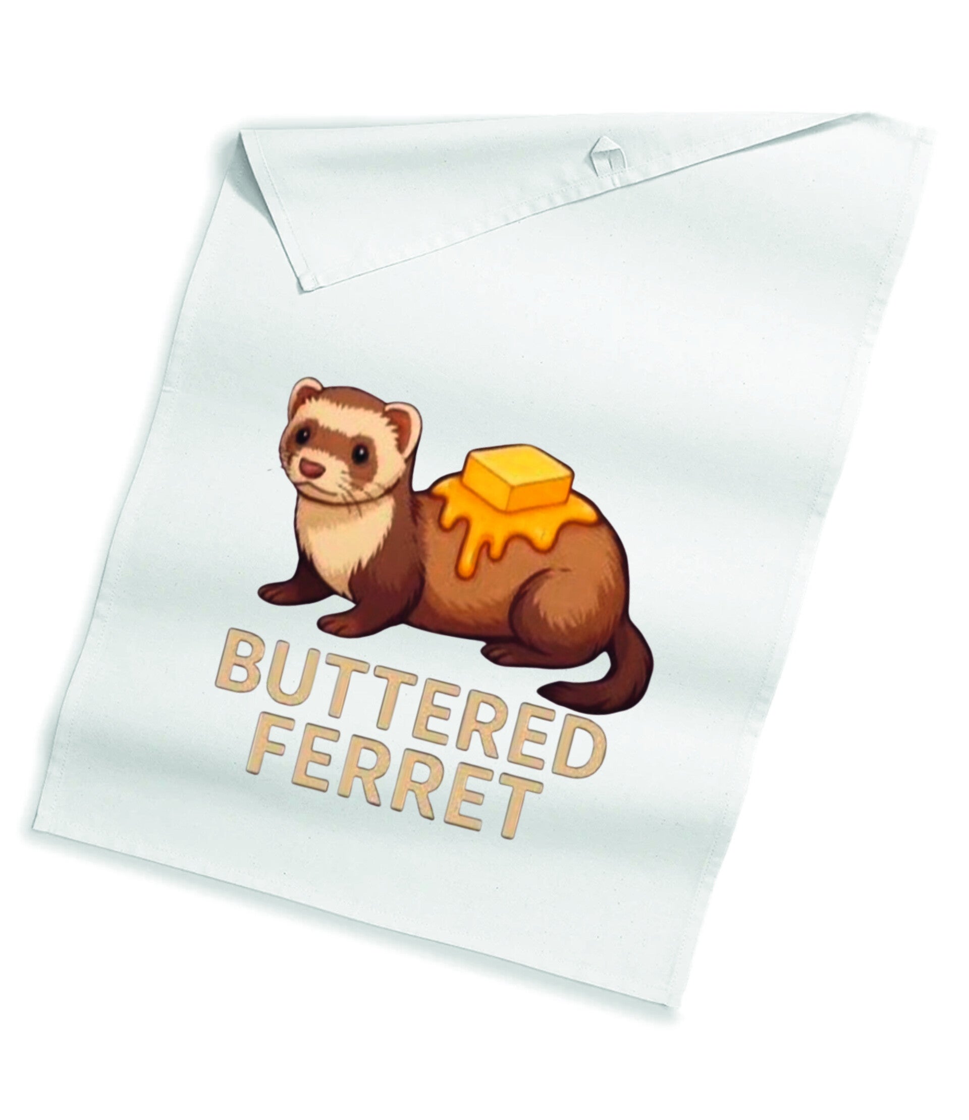 Buttered Ferret Tea Towel