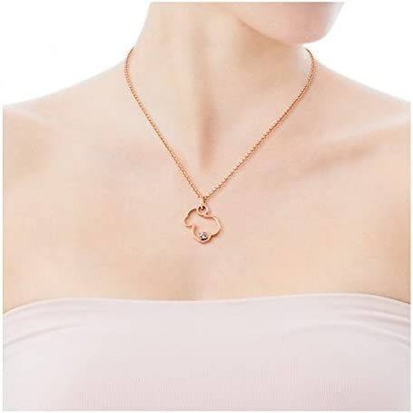 Colgante Tous  Eklat de Plata Vermeil rosa con Topacio