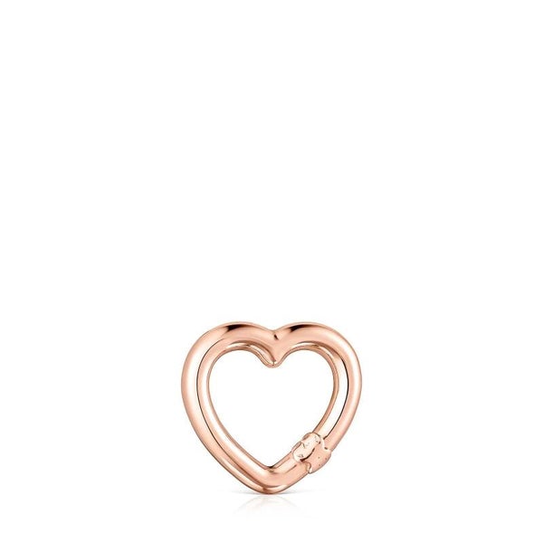 Dije Tous pequeño Hold corazón de Plata Vermeil rosa