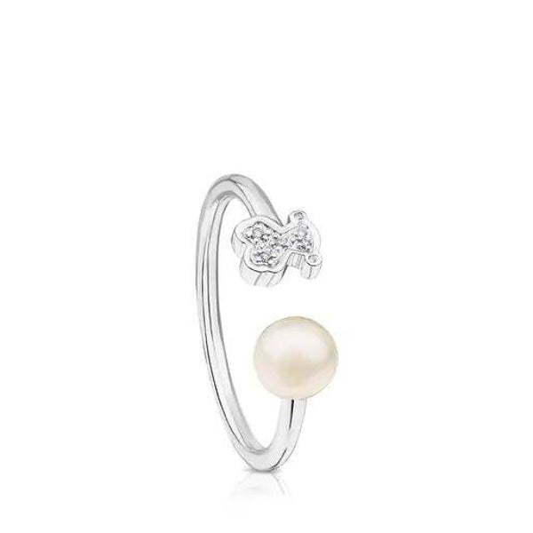 AnilloTous Puppies de Oro blanco