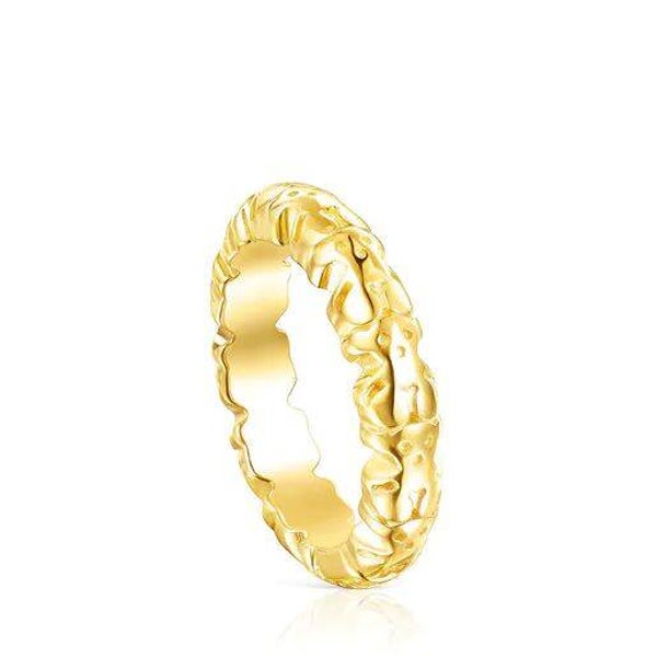 Anillo Tous Straight XL de plata vermeil