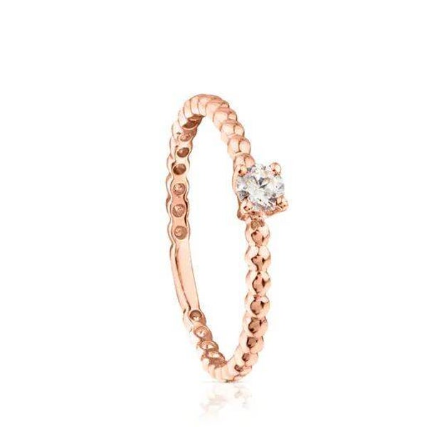 Anillo TOUS Brillants de plata ,  Oro rosa