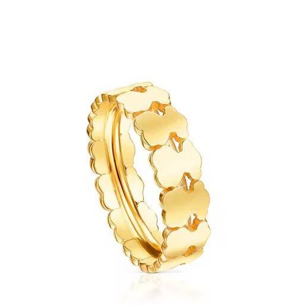 Anillo Straight aro de plata vermeil