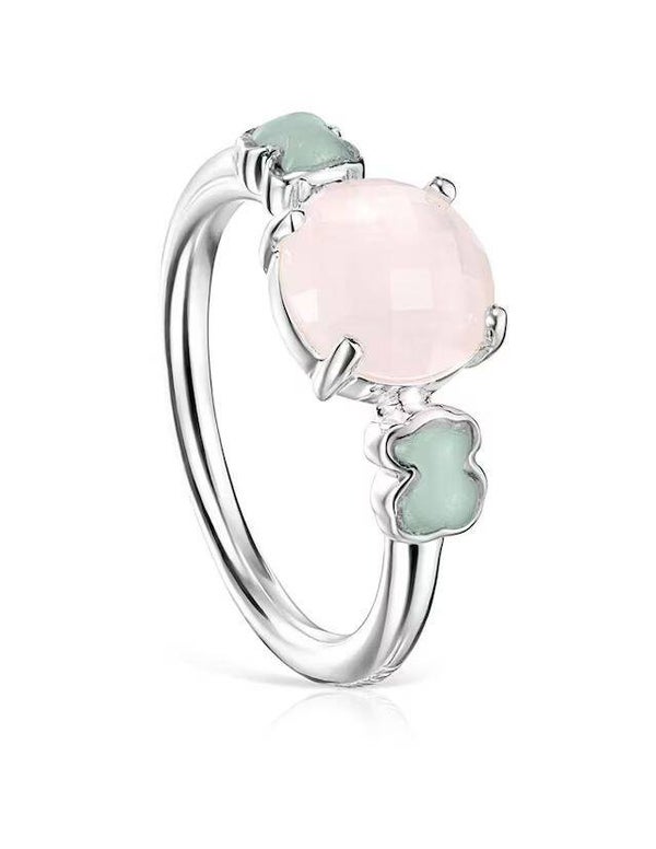 Anillo de plata P925 Tous Mini Color cuarzo