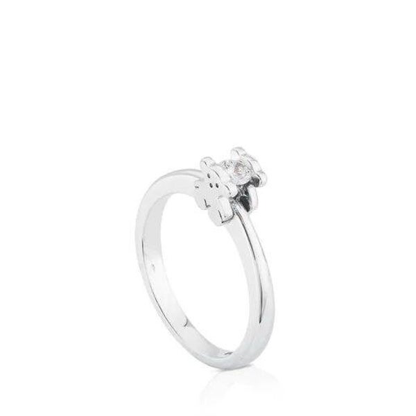 Anillo Tous Solitario de oro blanco
