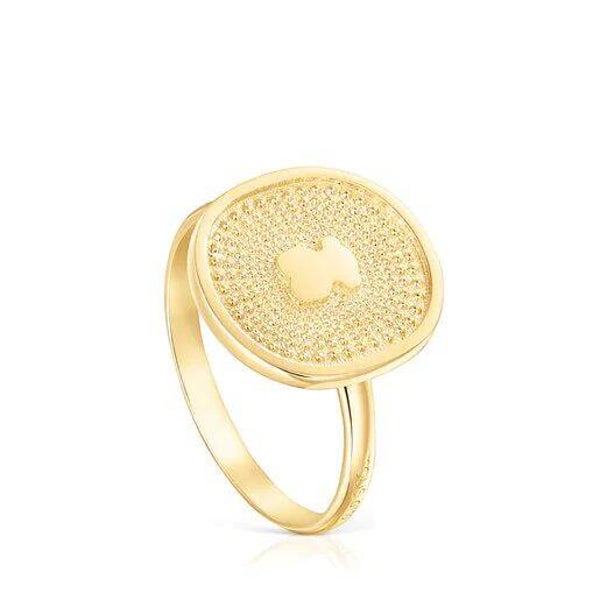 Anillo Tous enchape de oro Oursin