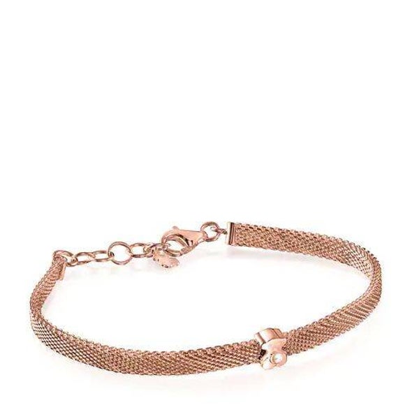 Pulsera de plata vermeil rosa , Real Sisy