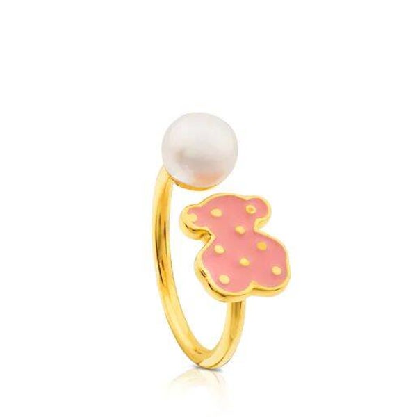Anillo TOUS Face de Plata Vermeil