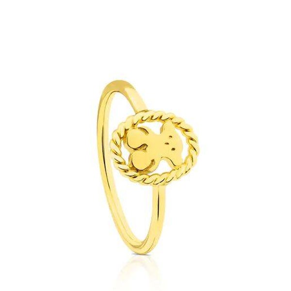 Anillo de plata vermeil rosa