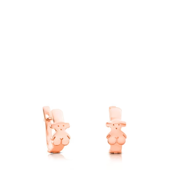 Pendientes TOUS Gen con baño de oro rosa sobre plata.