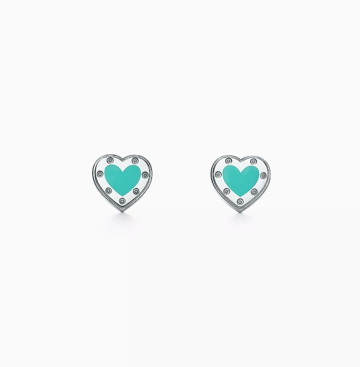 Aretes Return to Tiffany™  Love estilo corazón color Tiffany Blue®