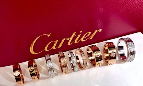 CARTIER Anillo (Plateado, Dorado y Oro Rosa)