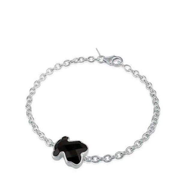 Pulsera de plata y ónix facetado TOUS Color