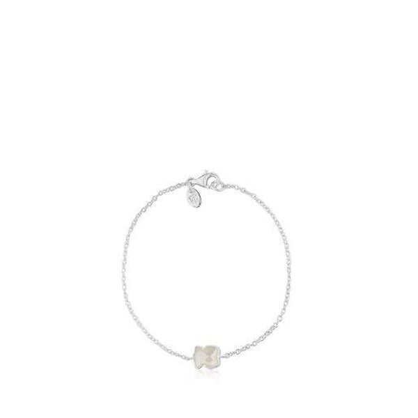 Pulsera de plata y nácar facetado TOUS Color