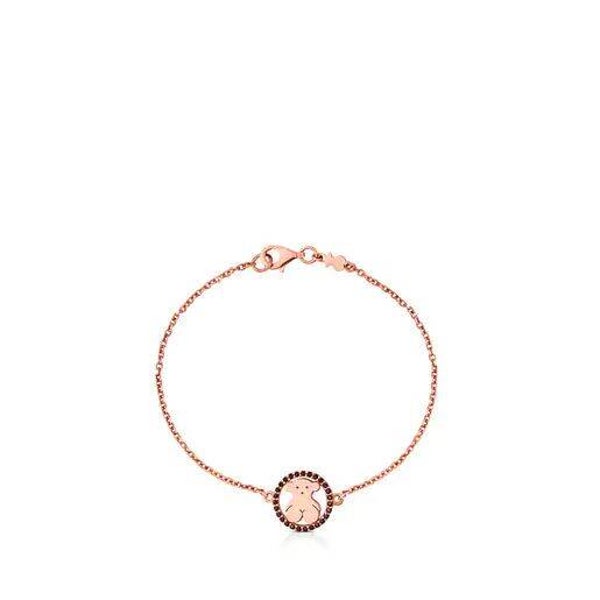 Pulsera de plata vermeil rosa con espinela Camille