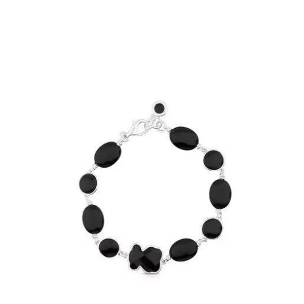 Pulsera New Color de Plata con Ónix