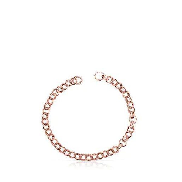 Pulsera de plata vermeil rosa 17cm. Hold