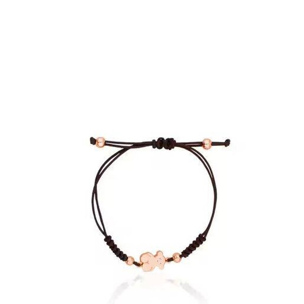 Pulsera Sweet Dolls oso de plata vermeil rosa
