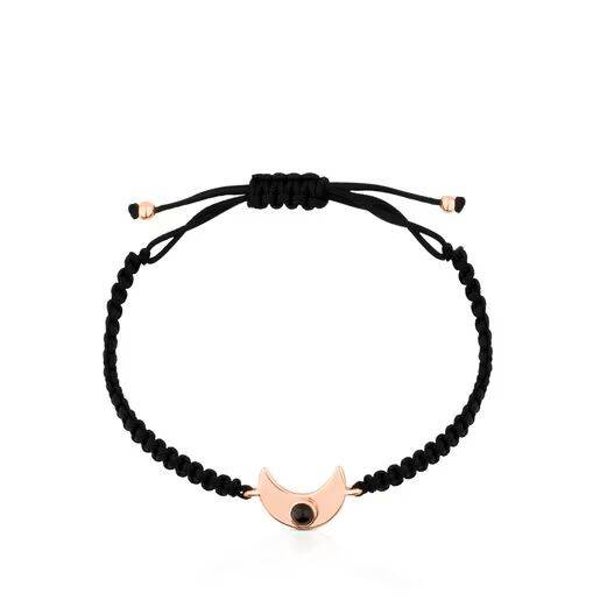 Pulsera Super Power de Plata Vermeill rosa y Cordón con Espinela