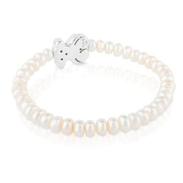 Pulsera Sweet Dolls oso de perlas y plata