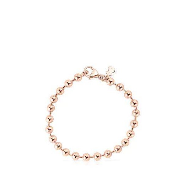 Pulsera TOUS Basics de Plata Vermeil rosa