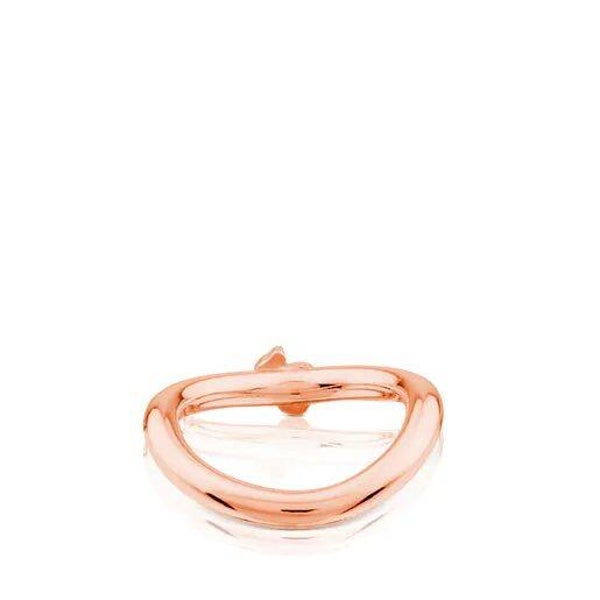 Anillo Tous Ondas de Plata Vermeil rosa