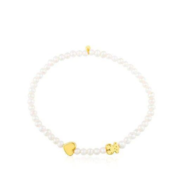 Pulsera Tous de plata enchape de oro