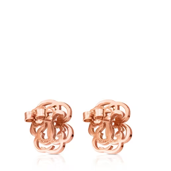 Pendientes TOUS Rubric con baño de oro rosa