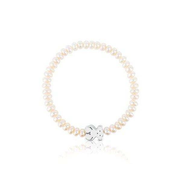Pulsera Sweet Dolls oso de perlas y plata