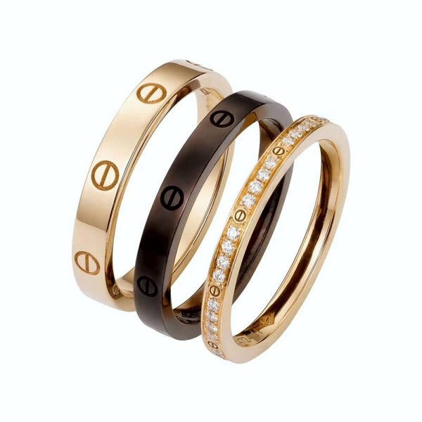 CARTIER Anillo (Plateado, Dorado y Oro Rosa)