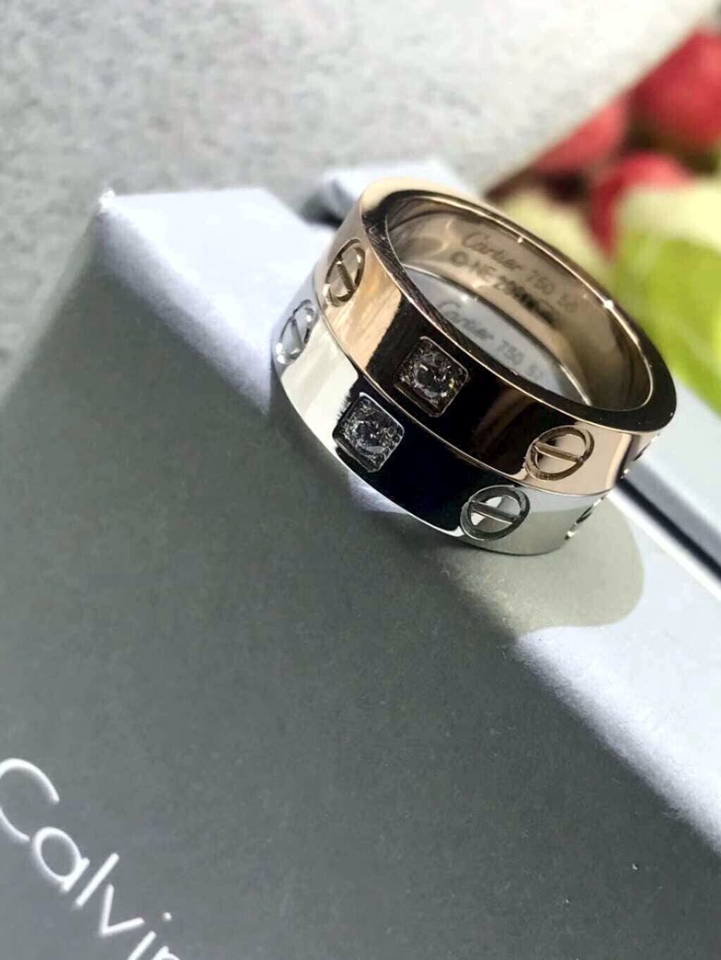 CARTIER Anillo (Plateado, Dorado y Oro Rosa)