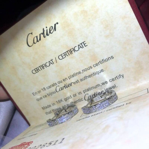 CARTIER Aretes (Plateado, Dorado y Oro Rosa)