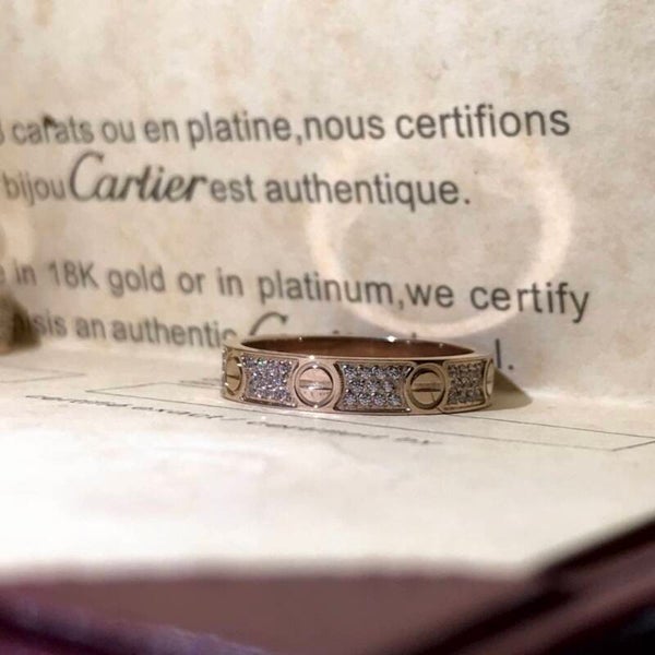 CARTIER Anillo (Plateado, Dorado y Oro Rosa)
