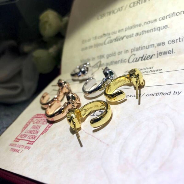 CARTIER Aretes (Plateado, Dorado y Oro Rosa)