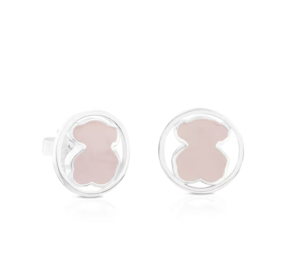 TOUS Pendientes de plata con cuarzo rosa Camille