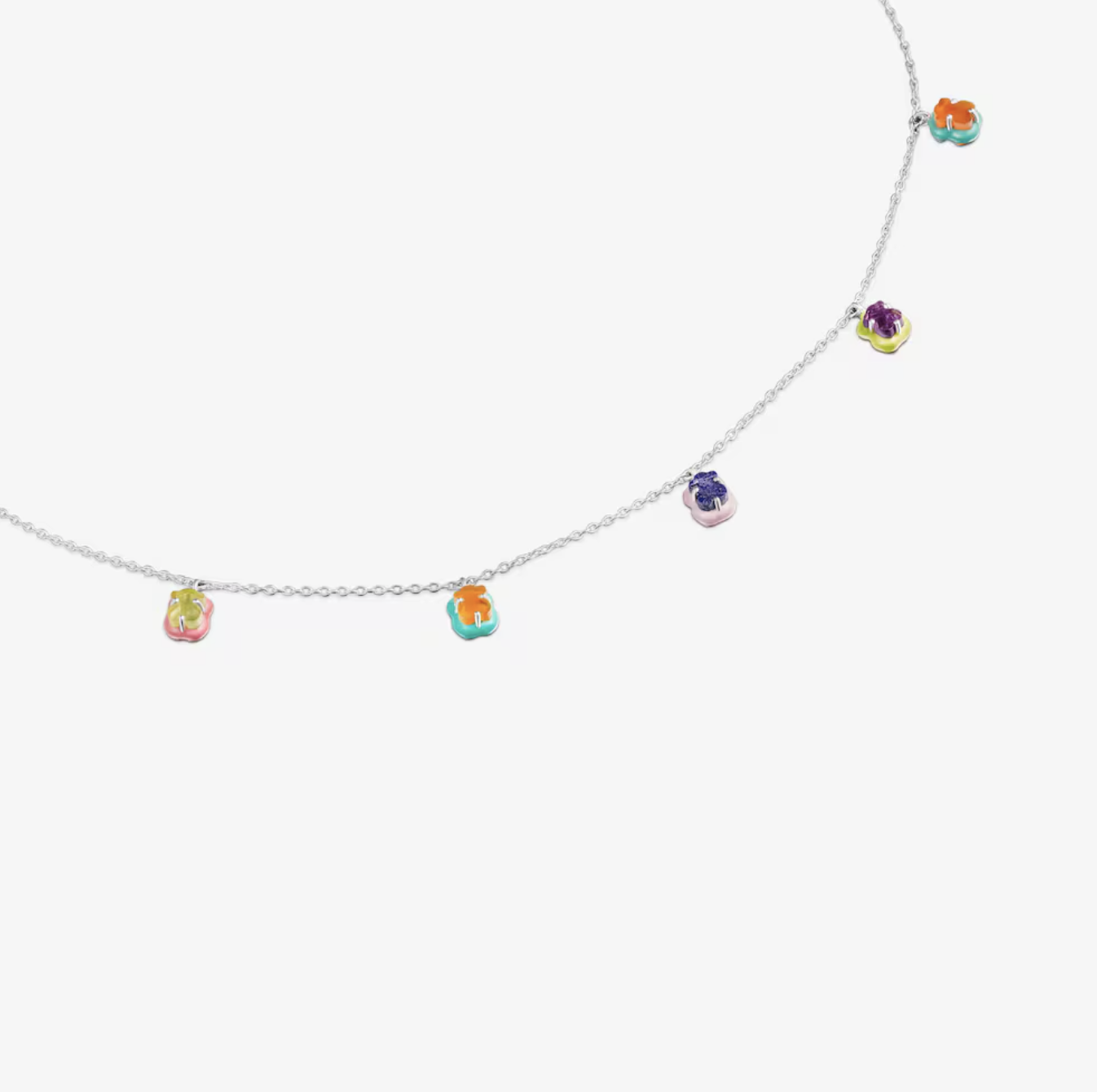 TOUS Collar con motivos oso de gemas y esmalte TOUS Vibrant Colors