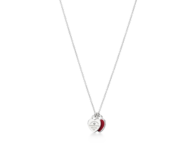 Return to Tiffany® Red Double Heart Tag Pendant