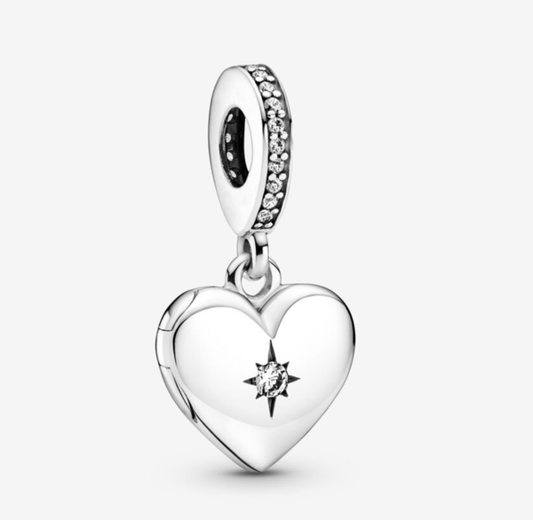 Openable Heart Locket Dangle Charm