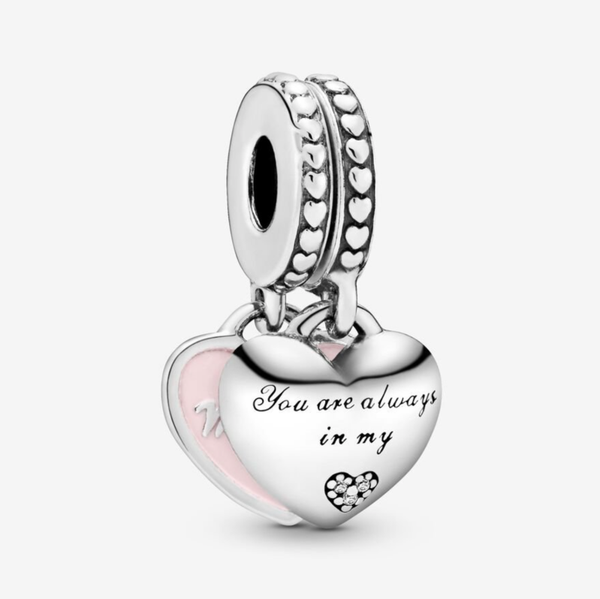 Mother & Daughter Hearts Dangle Charm