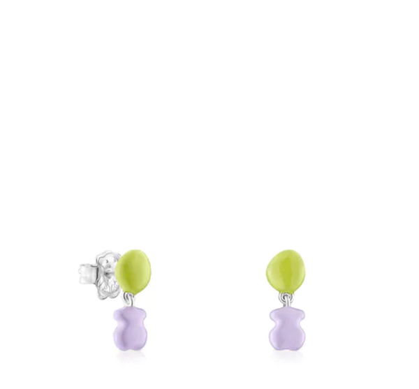 TOUS Pendientes cortos con motivos de esmalte de colores Joy Bits