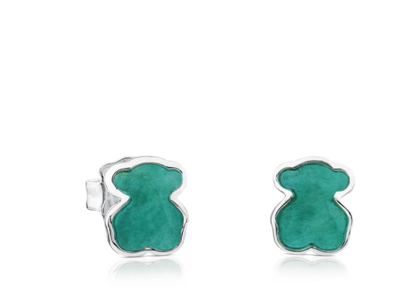 TOUS Pendientes de plata con amazonita