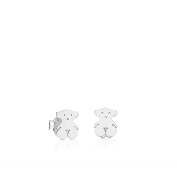 TOUS Pendientes botón de plata Bear 8,5MM