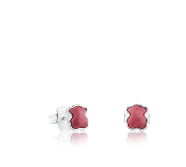 TOUS Pendientes de plata y rodonita Color