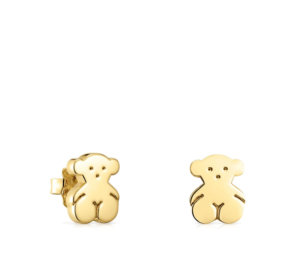 TOUS Pendientes Sweet Dolls oso de plata vermeil 11MM