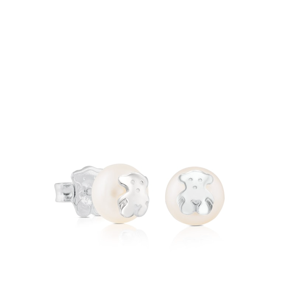 Pendientes de plata y perlas TOUS Bear